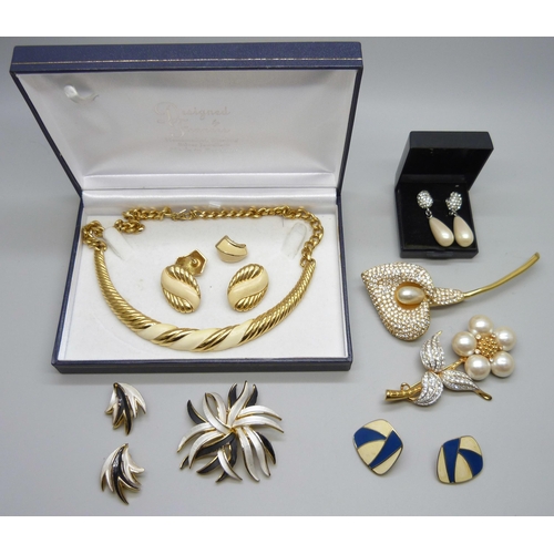 855 - Collection of Monet, Napier and other vintage jewellery