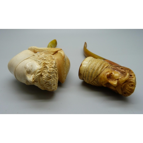 868 - Two Meerschaum pipes