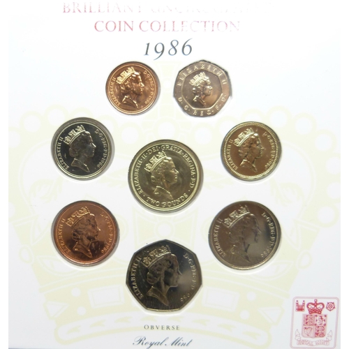 881 - Two uncirculated UK coin sets - 1986 and 1988 (1988 packaging a/f)