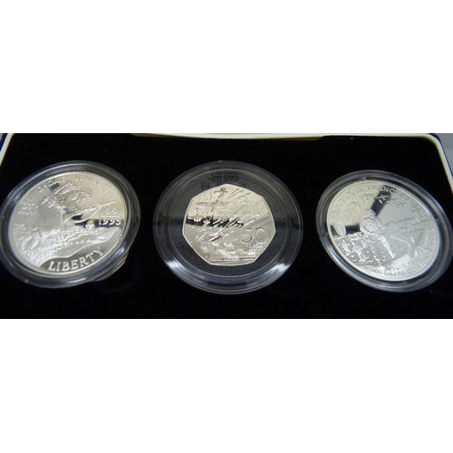 883 - A Three Coin Proof Collection - The 50th Anniversary of Allied Invasion of Europe