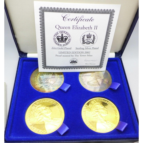 893 - A collection of commemorative coins including a Queen's Golden Jubilee Tower Mint set in box