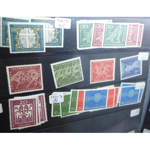 911 - A file of mint German stamps, ex-dealer stock 3rd Reich onwards, catalogues £1,000+