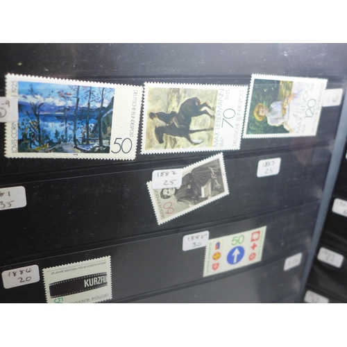 911 - A file of mint German stamps, ex-dealer stock 3rd Reich onwards, catalogues £1,000+