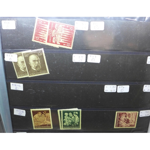 911 - A file of mint German stamps, ex-dealer stock 3rd Reich onwards, catalogues £1,000+