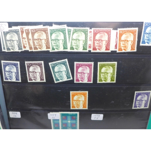 911 - A file of mint German stamps, ex-dealer stock 3rd Reich onwards, catalogues £1,000+