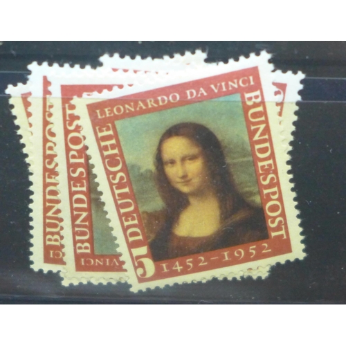 911 - A file of mint German stamps, ex-dealer stock 3rd Reich onwards, catalogues £1,000+