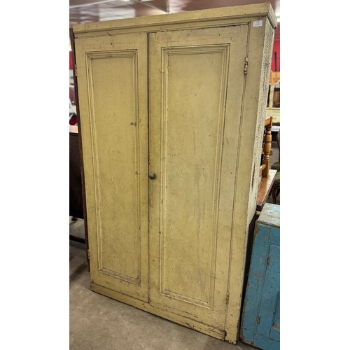 256 - A Victorian painted pine housekeepers cupboard