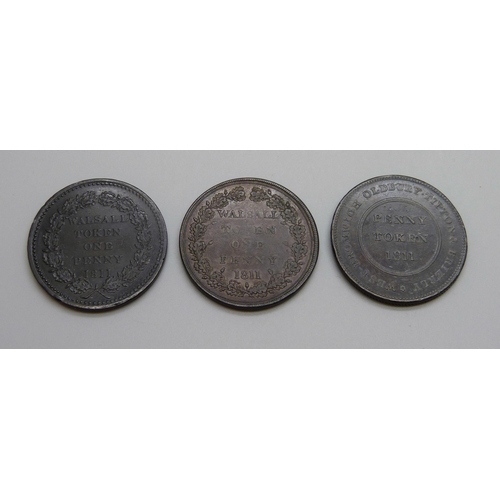 937 - Three Early 19th Century penny tokens - W. Whitehouse West Bromwich, Oldbury, Tipton & Brierly 1811 ... 