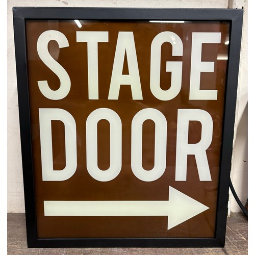 328 - An illuminating Stage Door theatre sign