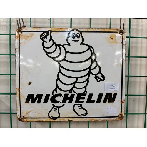 341 - An enamelled metal Michelin advertising sign