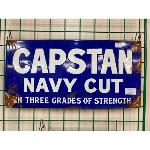 342 - A Captain Navy Cut enamelled advertising sign