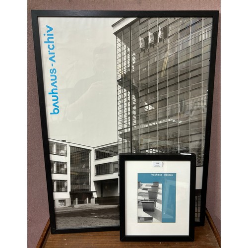 394 - A Bauhaus Desau print, framed, from the Penrose Annual, 1954 and one other print