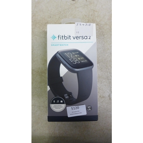 5120 - A FitBit Versa 2 smartwatch with voice control store/play music and FitBit pay - sealed and unused