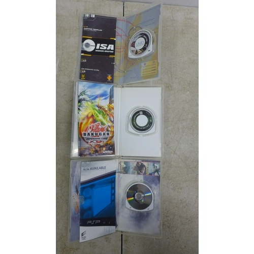 5133 - A quantity of PSP and PS Vita games including Bakugan, Killzone, 7 seconds, The Dark Knight, Casino ... 