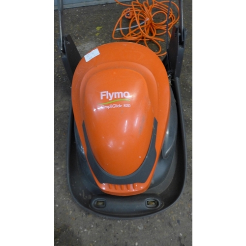 5271 - A Flymo Simple Glide 300 electric mower, a Spear and Jackson garden fork and a Hawksmoor hole diggin... 