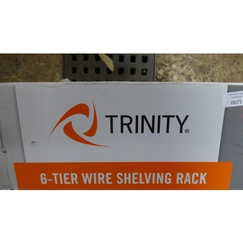 5290 - A Trinity six tier stainless wire shelving rack