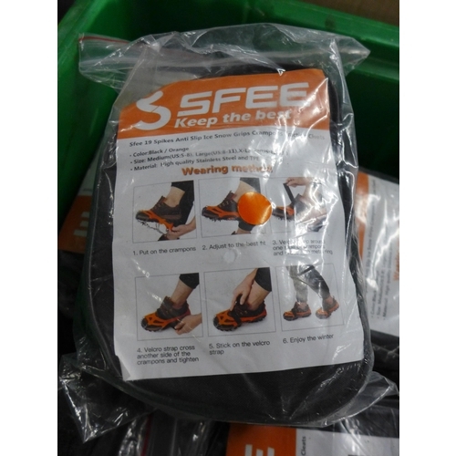 5313 - Approximately 15 pairs of 'Sfee'  anti-slip snow and ice grips/crampons for fitting to shoes or boot... 