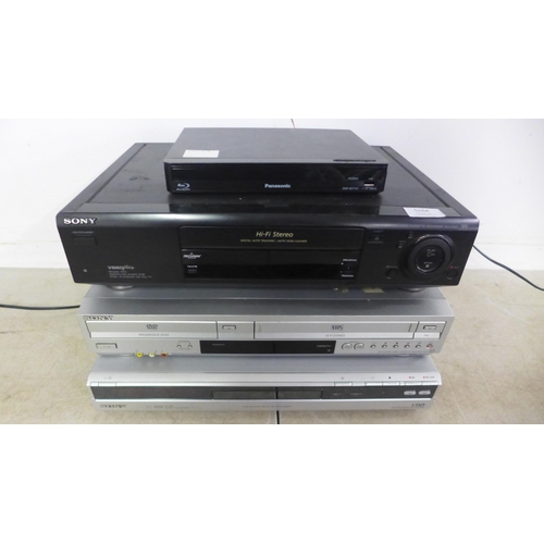 5164 - A quantity of stereo and video equipment including a Sony SLV-E820 video cassette recorder, a Sony S... 