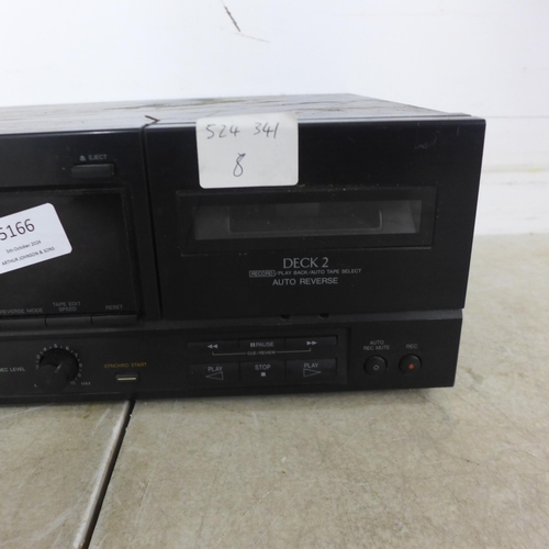 5166 - A Technics RS-X120 stereo double cassette deck