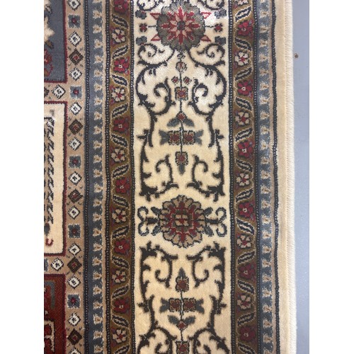 3049 - Ivory ground full pile cashmere carpet, traditional Persian pattern design 240x160