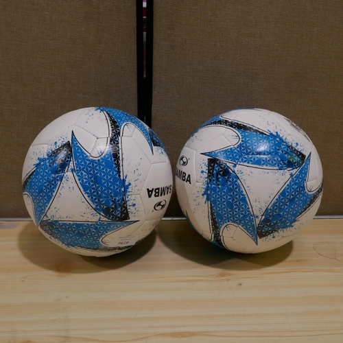 6196 - Two Samba Footballs (size 4) (335-636/906) *This lot is subject to Vat