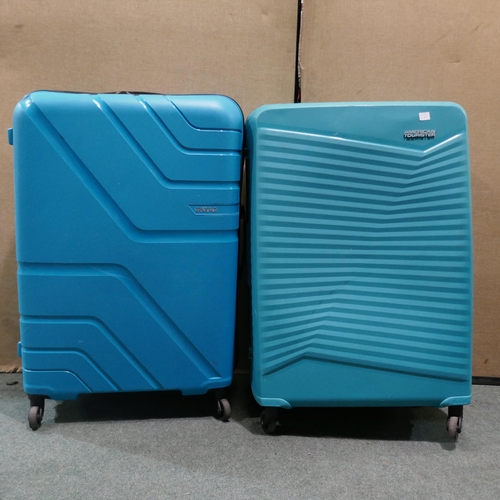 6206 - 2 x American Tourister Jetdriver Large Hard shell  suitcases (both damaged) (336-10,45) *This lot is... 