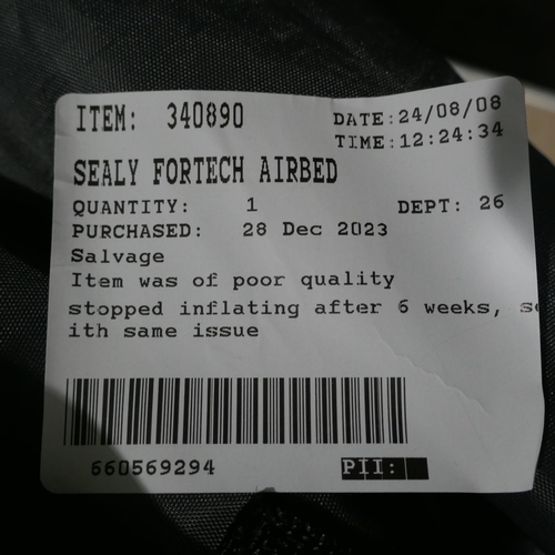 6276 - Sealy Fortech Airbed with Built In Pump   (337-433) *This lot is subject to Vat