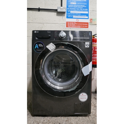 6280 - LG Black Washing Machine 13Kg (damaged) (Model no: F4Y913BCTA1) Original RRP £679.99 + Vat (336-199)... 