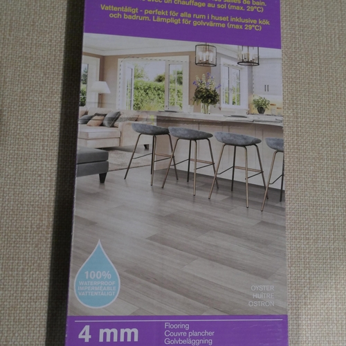 6285 - 2 x packs Oyster Vinyl Flooring     (337-133,134) *This lot is subject to Vat