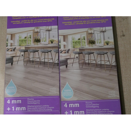 6286 - 2 x packs Oyster Vinyl Flooring     (337-135,136) *This lot is subject to Vat