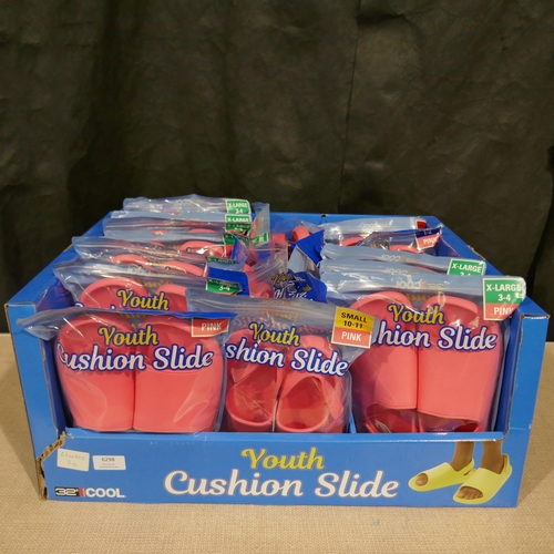 6298 - 18 x 32 Degrees Cool Youth Cushion slides, pink, mixed sizes (336) *This lot is subject to Vat