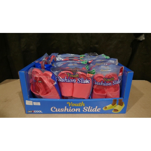 6301 - 18 x 32 Degrees Cool Youth Cushion slides, pink, mixed sizes (336) *This lot is subject to Vat