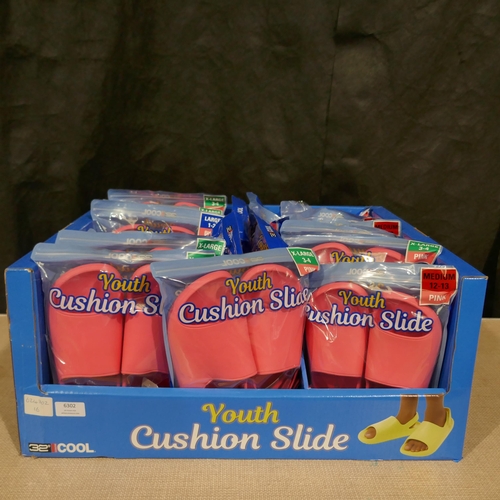 6302 - 18 x 32 Degrees Cool Youth Cushion slides, pink, mixed sizes (336) *This lot is subject to Vat