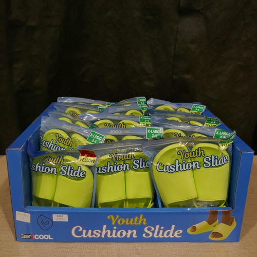 6303 - 16 x 32 Degrees Cool Youth Cushion slides, yellow, mixed sizes (336) *This lot is subject to Vat