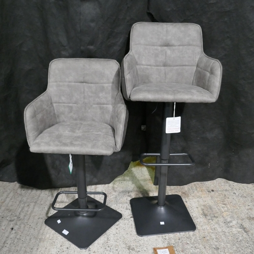 6308 - Two Orion Light Grey Bar Stool (one damaged) Original RRP £149.99 + Vat (336-48) *This lot is subjec... 