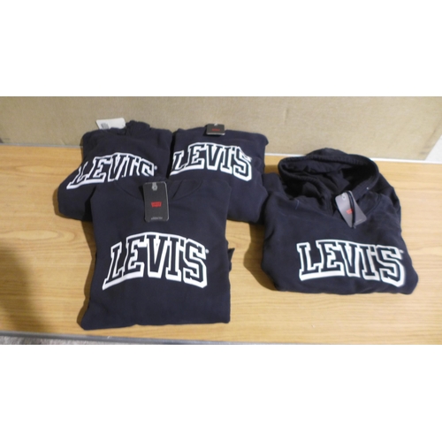 6217 - Levi's hoodies, black x 4, various sizes (336-86071) *This lot is subject to Vat