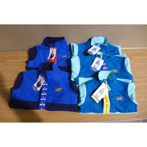 6250 - Eddie Bauer childrens full zip fleece jackets x 5 various sizes (335-86071) *This lot is subject to ... 