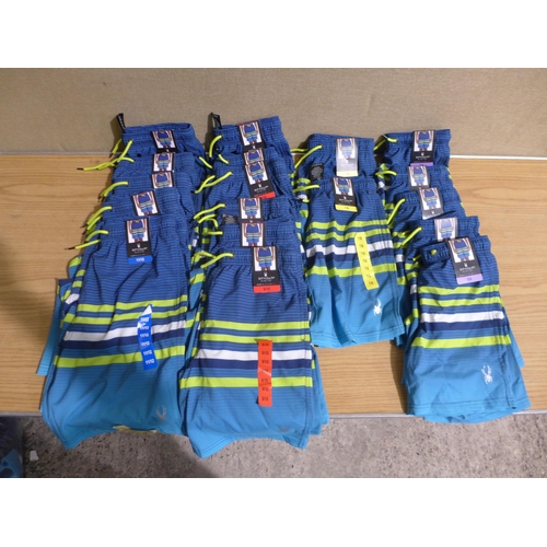 6252 - Spyder boys swimming shorts, blue x 18, various sizes (335-85268) *This lot is subject to Vat