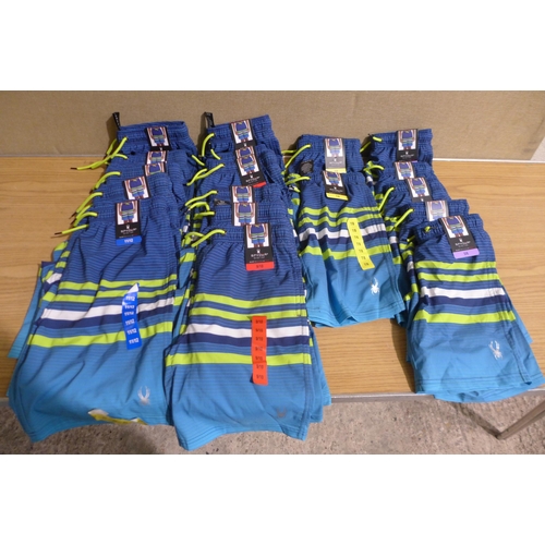 6252 - Spyder boys swimming shorts, blue x 18, various sizes (335-85268) *This lot is subject to Vat