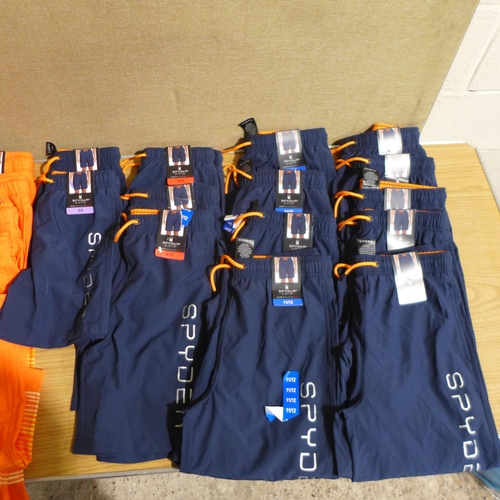 6254 - Spyder boys swimming shorts, 11 x orange and 12 x navy, various sizes (335-85268) *This lot is subje... 