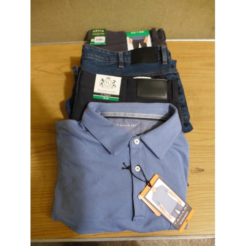 6268M - Quantity of mens clothing to include, jeans, trousers, shorts, shirts, etc., various sizes (335-8607... 