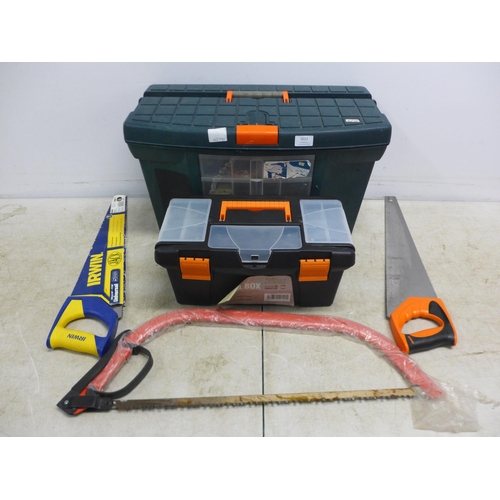 5022 - A Zag tool box with a quantity of hand tools including screwdriver set, Stanley knives, pliers, wire... 