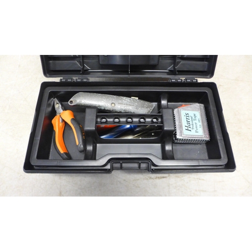 5023 - A Zag tool box and one other toolbox containing  a quantity of tools including a spirit level, an Ir... 