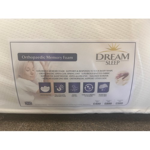 3165 - An Aloe Vera orthopaedic memory foam double mattress