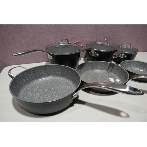 6120 - The Rock Zero Black Cookware pan set, Original RRP £99.99 + Vat (336-185) *This lot is subject to Va... 