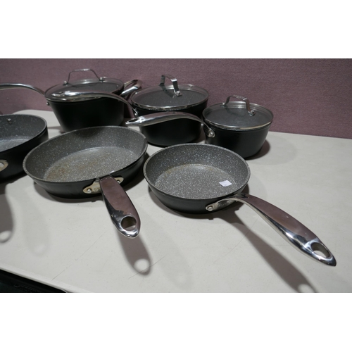 6120 - The Rock Zero Black Cookware pan set, Original RRP £99.99 + Vat (336-185) *This lot is subject to Va... 