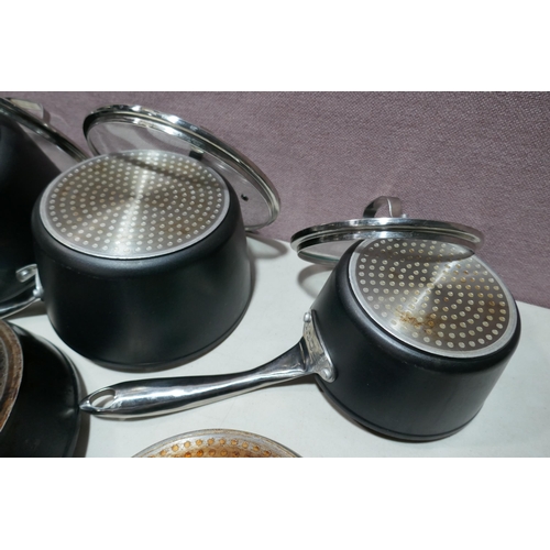 6120 - The Rock Zero Black Cookware pan set, Original RRP £99.99 + Vat (336-185) *This lot is subject to Va... 