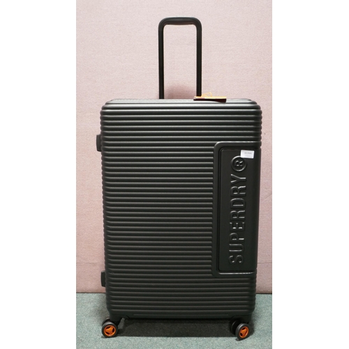 6126A - Superdry SUP 100 black large hard shell suitcase , Original RRP £149.99 + Vat (336-117) *This lot is... 