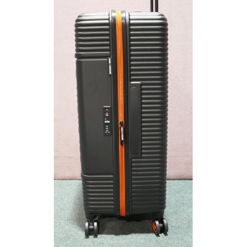 6126A - Superdry SUP 100 black large hard shell suitcase , Original RRP £149.99 + Vat (336-117) *This lot is... 