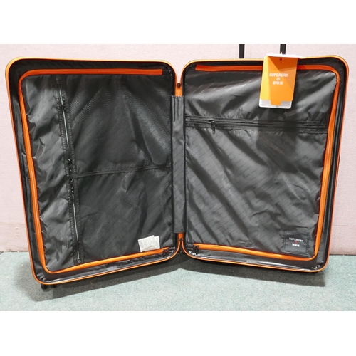 6126A - Superdry SUP 100 black large hard shell suitcase , Original RRP £149.99 + Vat (336-117) *This lot is... 